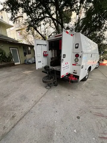 Magnet Plumbing service vehicle on-site for Sewer Line Repair in Pearl City