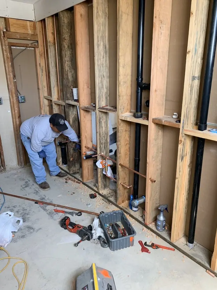 Commercial rough-in plumbing for Gas Line Repair in Pearl City
